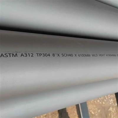 ASTM A312 TP304 सैंडब्लास्टेड फिनिश स्टेनलेस स्टील पाइप